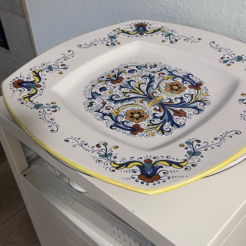 Italian Floral Ceramic Platter - Picture 5 of 7
